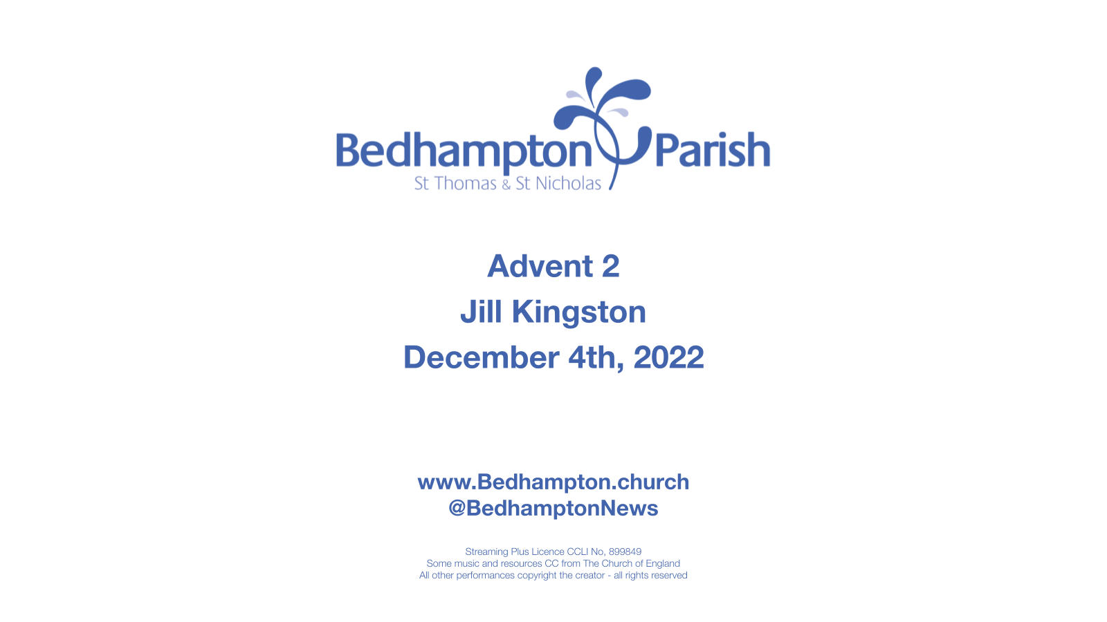 Sermon December 4th, 2022 – Advent 2