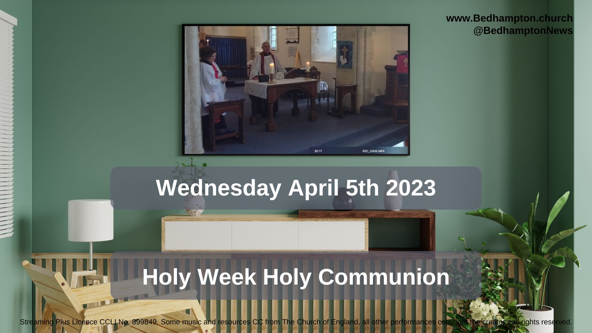 Holy Week Midweek Holy Communion April 5th, 2023