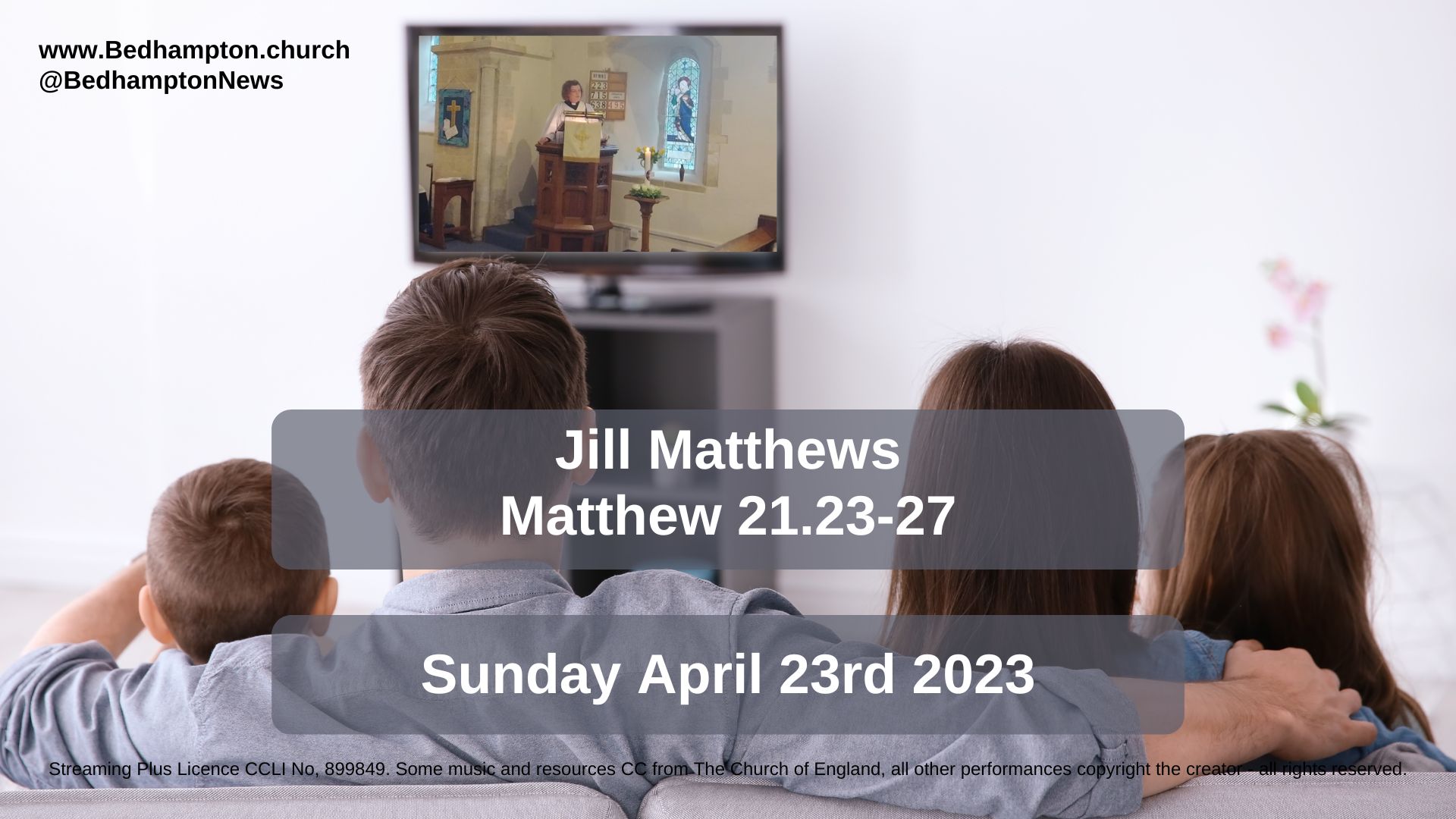 Sermon April 23rd, 2023 – Matthew’s Gospel
