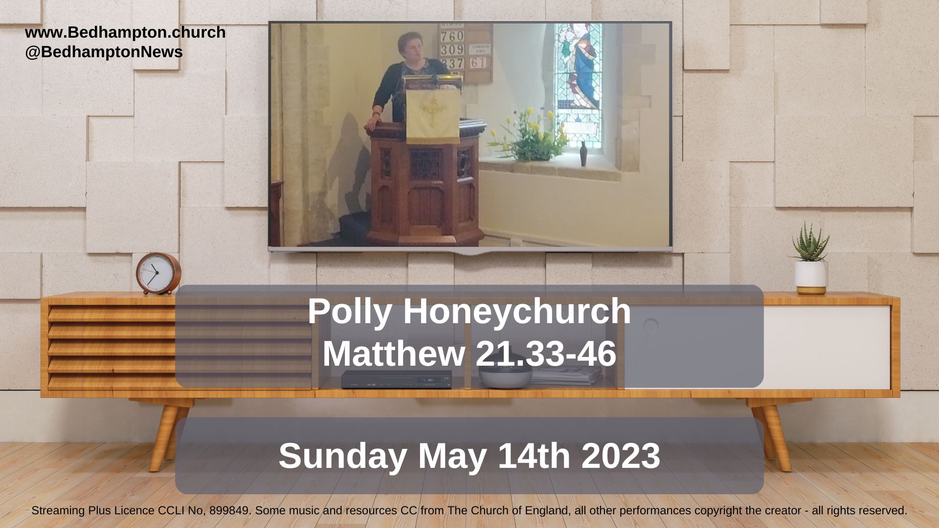 Sermon May 14th, 2023 – Matthew’s Gospel 21.33-46
