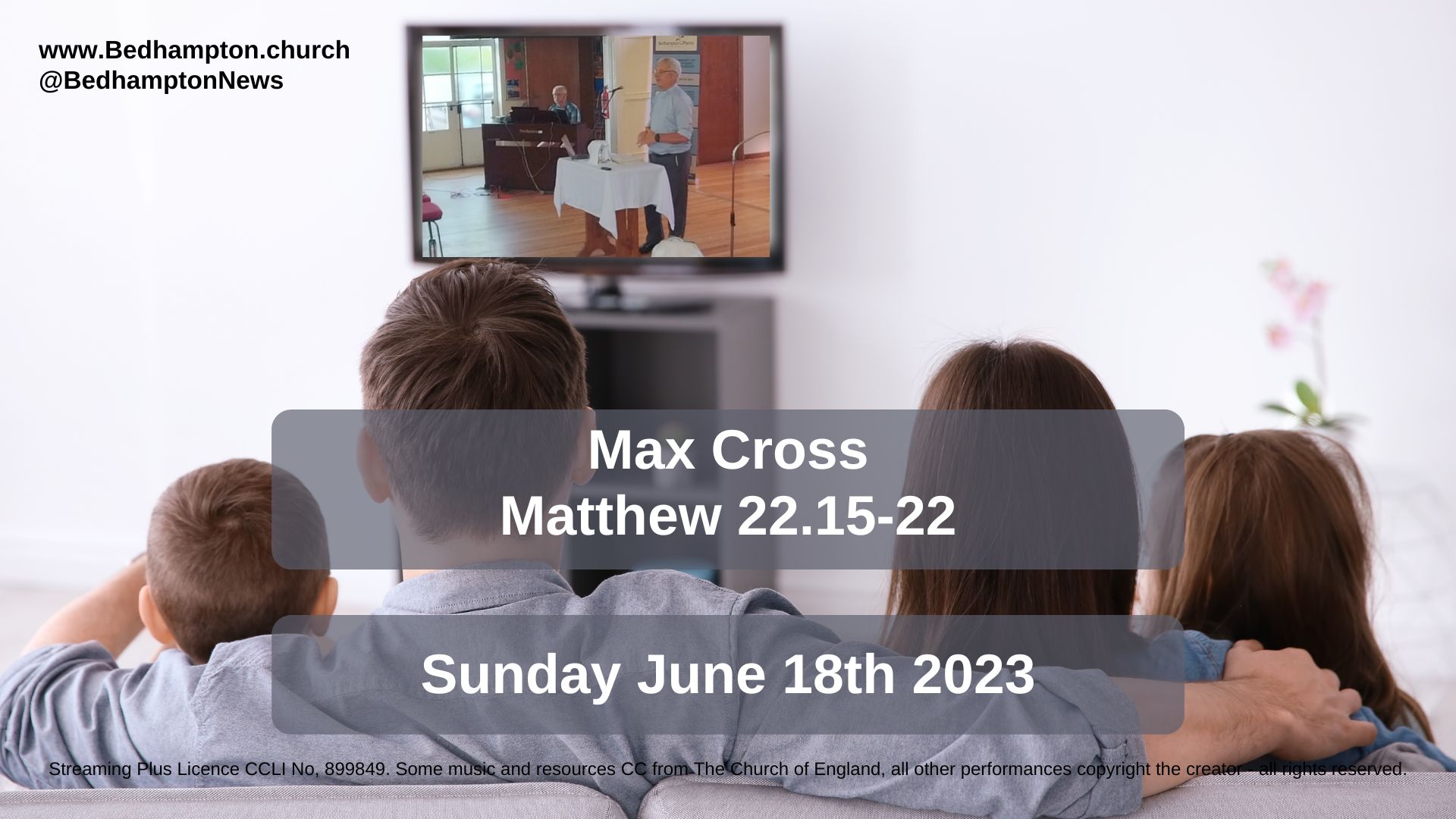 Sermon June 18th, 2023 – Matthew’s Gospel