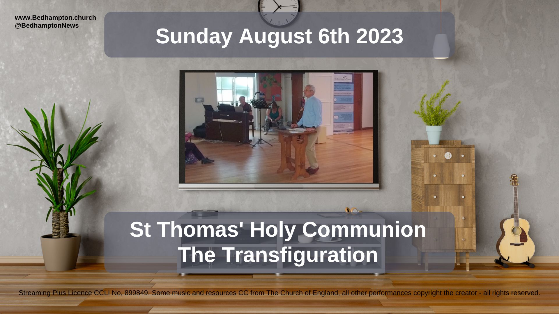 Holy Communion CW1 August 6th, 2023 – The Transfiguration