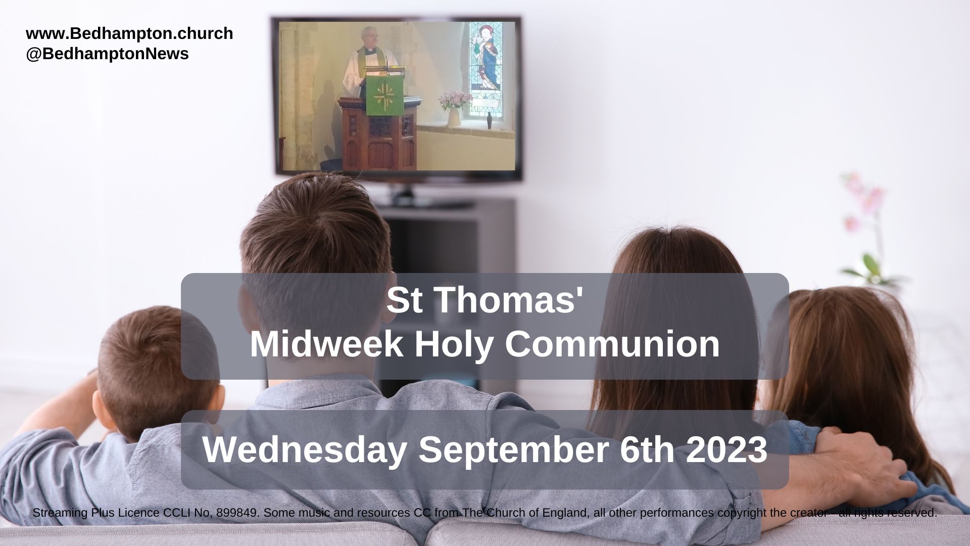 Midweek Holy Communion September 6th, 2023 – Hymns Ancient & Modern: Rock Of Ages