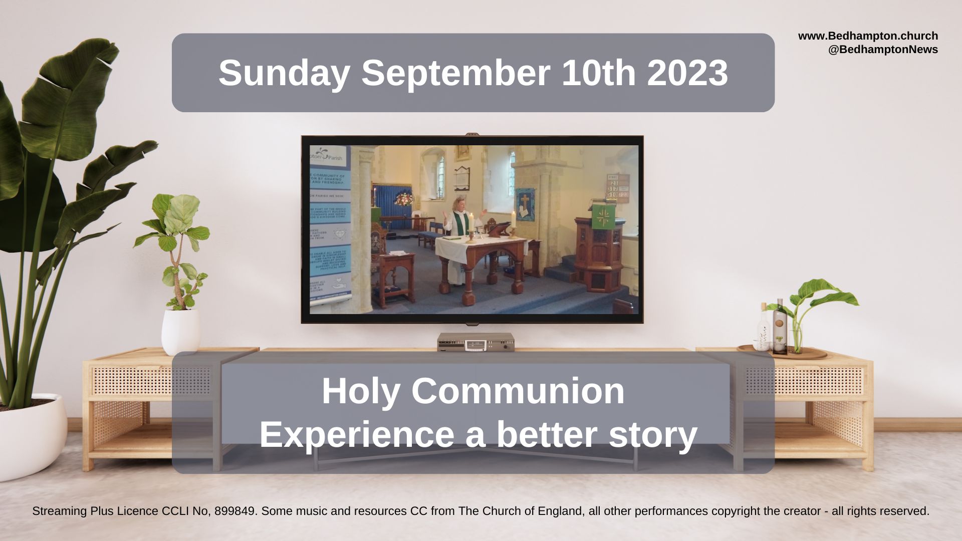 Holy Communion CW1 September 10th, 2023 – Experience a better story