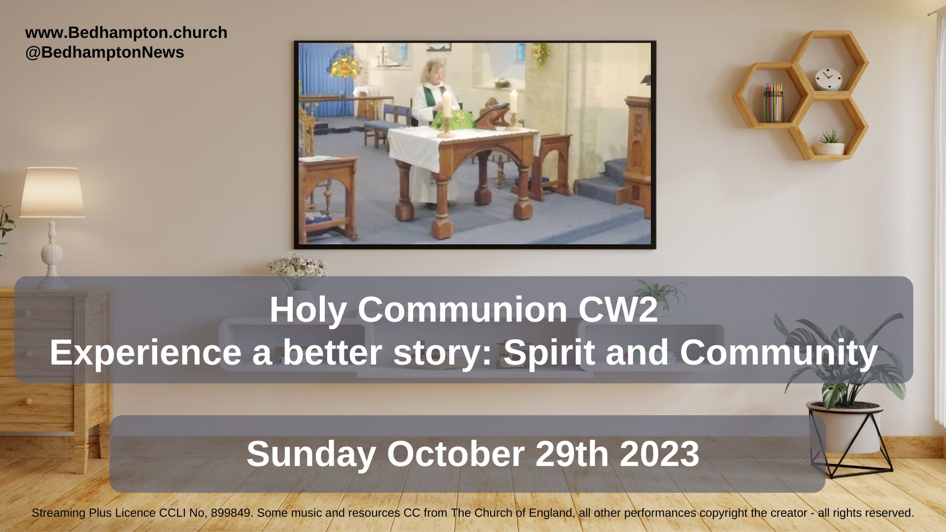 Holy Communion CW2 October 29th, 2023 – Experience a better story: Spirit and Community