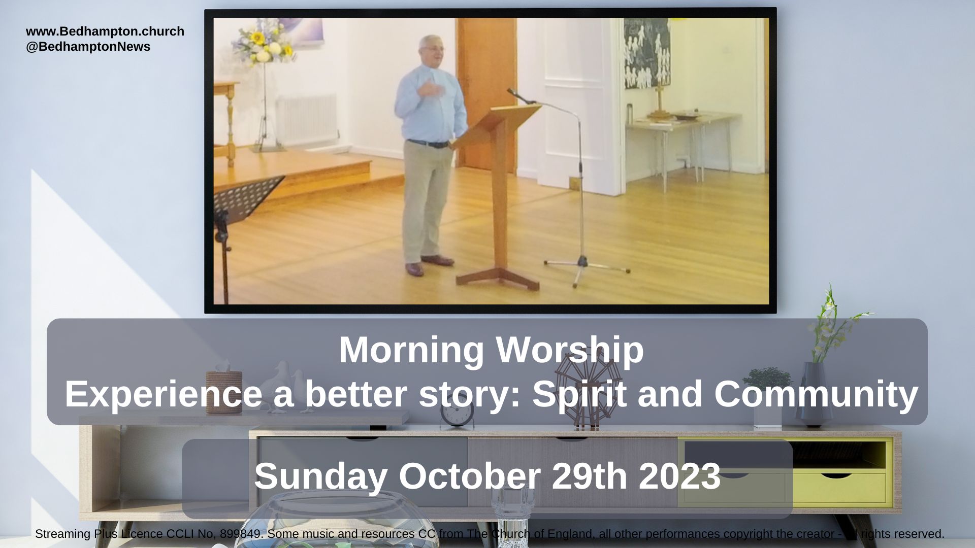 Morning Worship October 29th, 2023 – Experience a better story: Spirit and Community