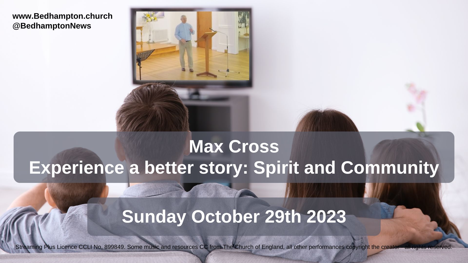 Sermon October 29th, 2023 – Experience a better story: Spirit and Community
