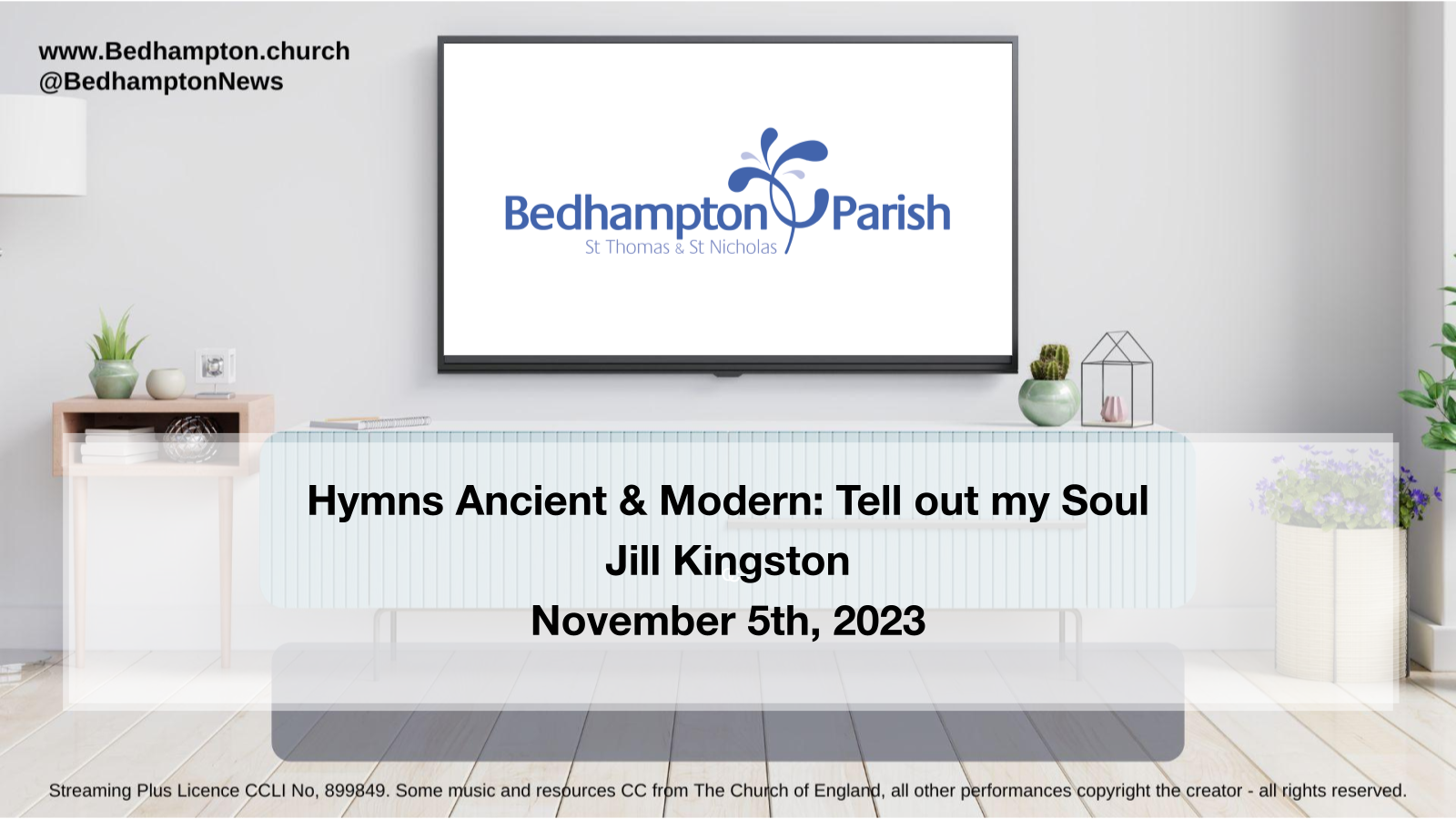 Sermon November 8th, 2023 – Hymns Ancient & Modern: Tell out my Soul