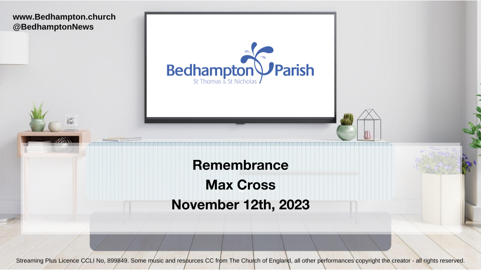 Sermon November 15th, 2023 – Remembrance