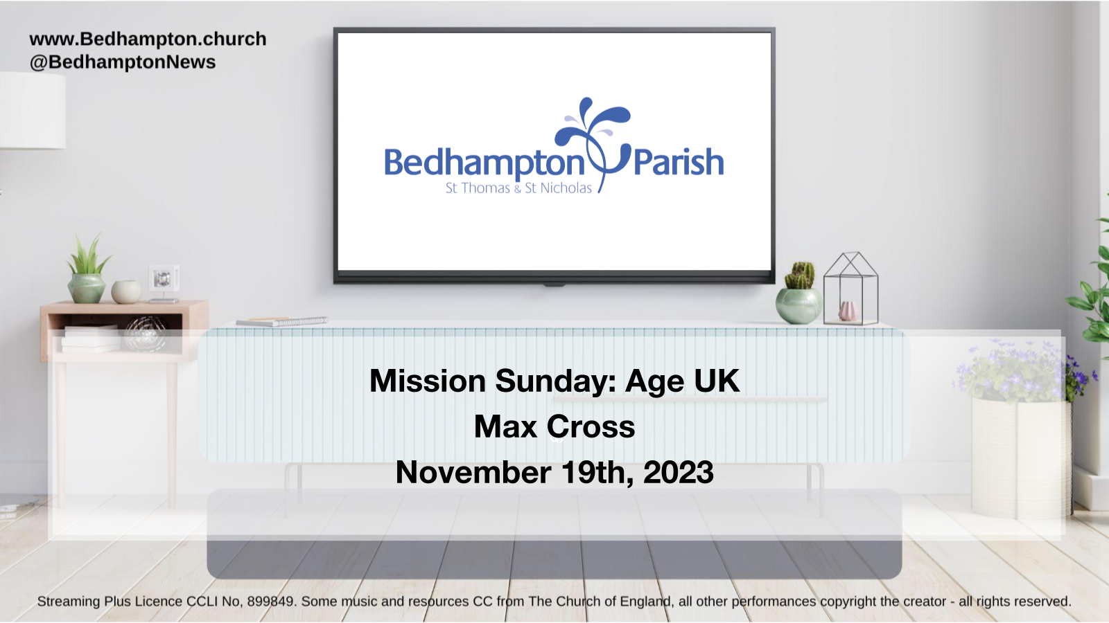 Sermon November 19th, 2023 – Mission Sunday: Age UK