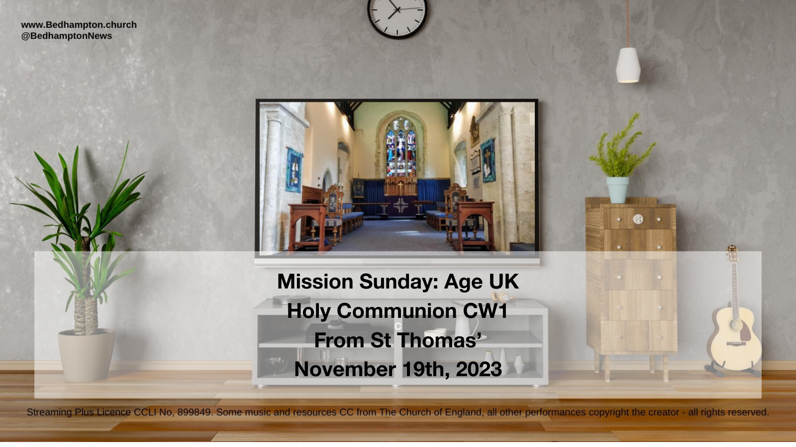 Holy Communion CW1 November 19th, 2023 – Mission Sunday: Age UK