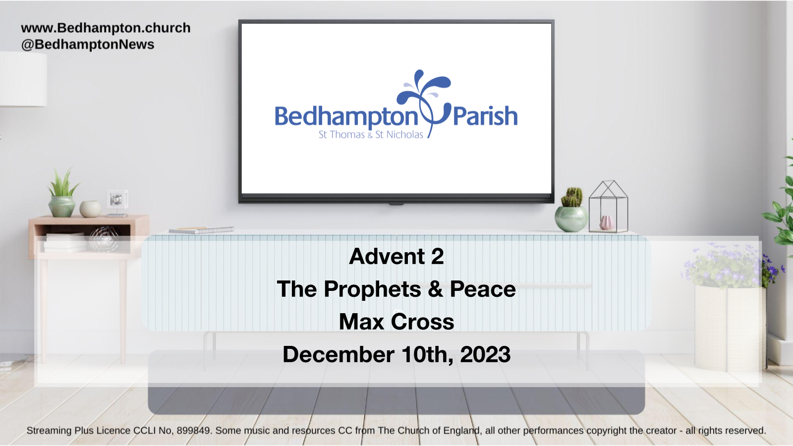 Sermon December 10th, 2023 – Advent 2 The Prophets & Peace