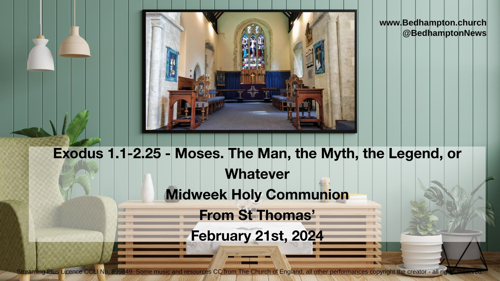 Midweek Holy Communion February 21st, 2024 – Exodus 1.1-2.25