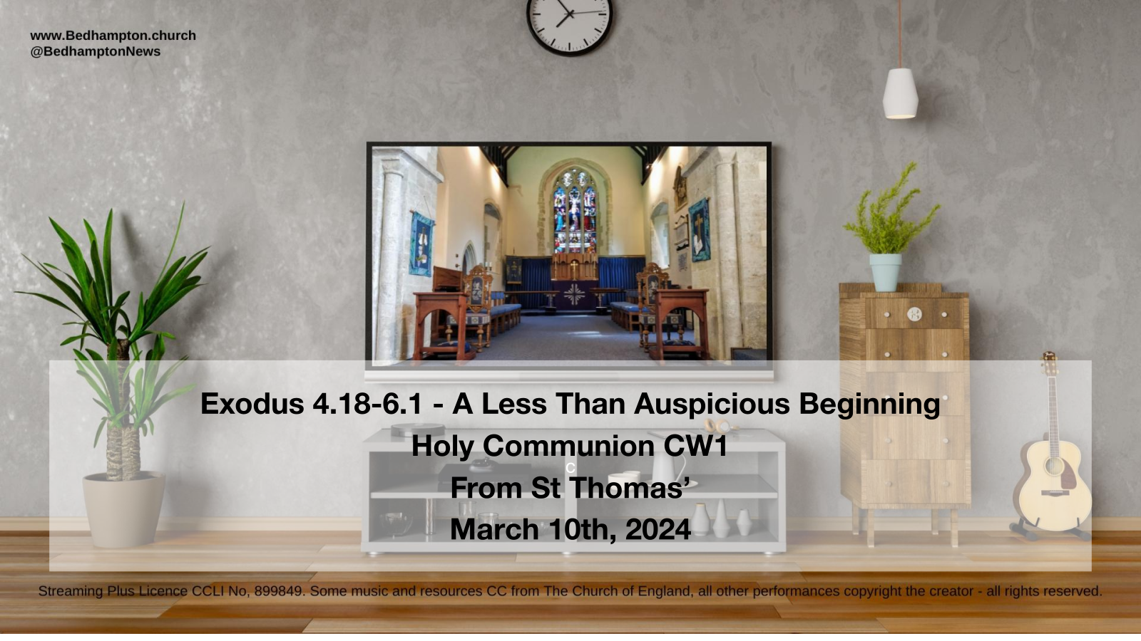 Holy Communion CW1 March 10th, 2024 – Exodus 4.18-6.1 – A Less Than Auspicious Beginning