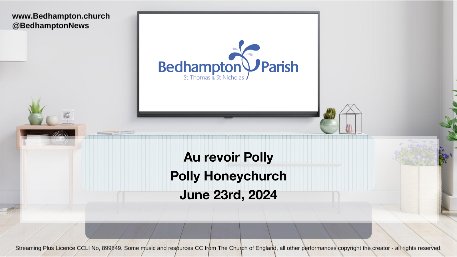 Sermon June 23rd, 2024 – Au revoir Polly