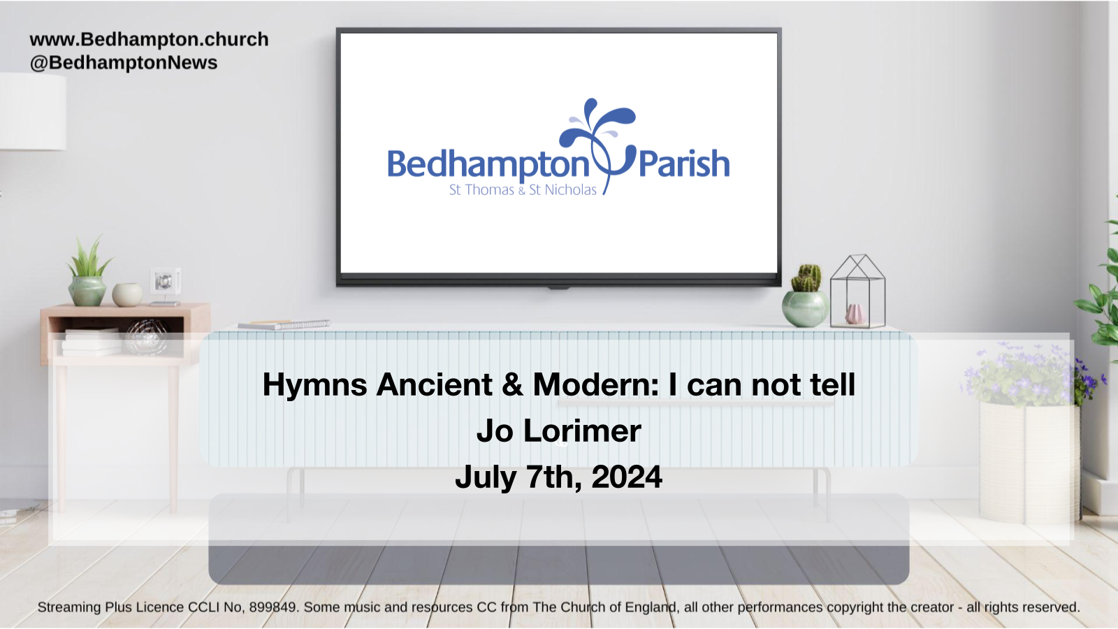 Sermon July 7th 2024 – Hymns Ancient & Modern: I Can Not Tell