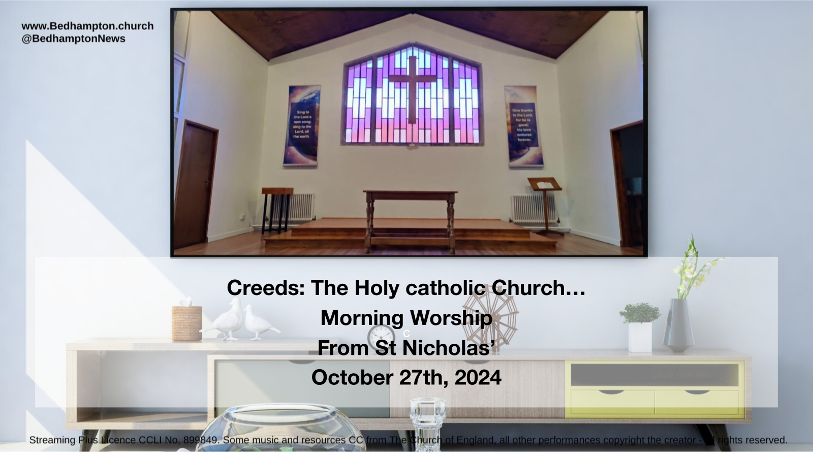 Morning Worship October 27th, 2024 – Creeds: The Holy catholic Church…