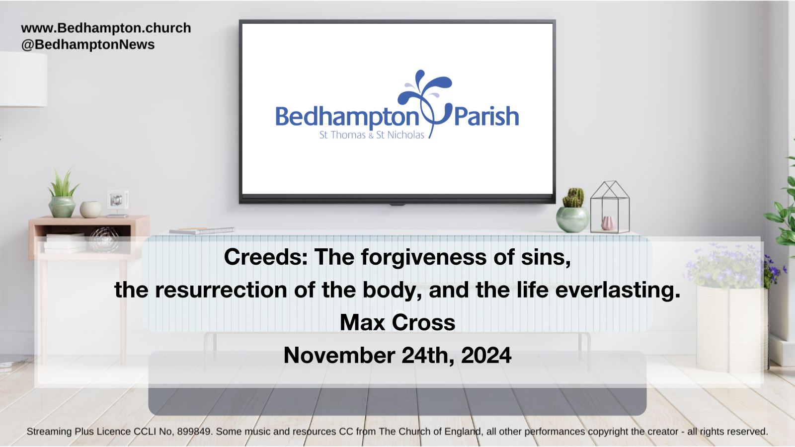 Sermon November 24th, 2024 – Creeds: The forgiveness of sins, the resurrection of the body, and the life everlasting.